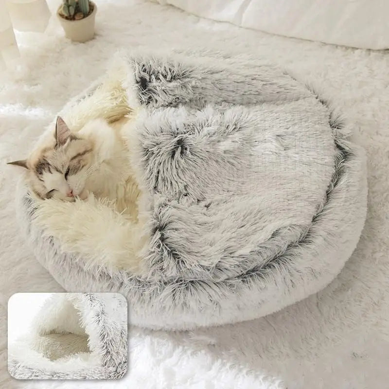 Ultra-Soft Plush Pet Bed - Reduces Anxiety & Improves Sleep