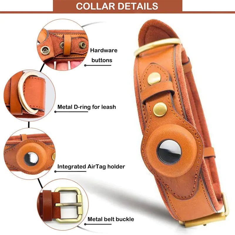 Premium Leather Anti-Lost Dog Collar