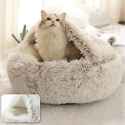 Ultra-Soft Plush Pet Bed - Reduces Anxiety & Improves Sleep