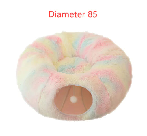 Luxury 2-in-1 Cat Tunnel Bed - Sleeping & Play in One