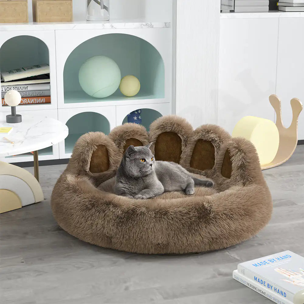 Calming Paw Cat Bed - Reduces Stress & Promotes Sleep