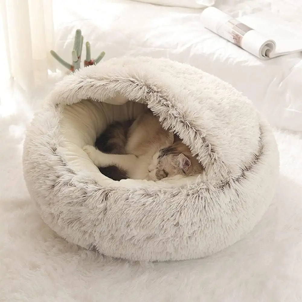 Ultra-Soft Plush Pet Bed - Reduces Anxiety & Improves Sleep